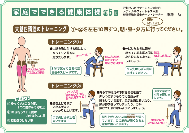 第５回「大腿四頭筋のトレーニング」